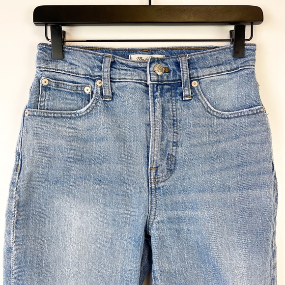 Madewell (25) The Perfect Vintage Crop Jean High Rise 25” Blue Distressed - Picture 2 of 13